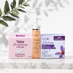 Velor All-in-One Glow Bundle - Glow Cream Face Cleanser Body Polisher - Product Image 3