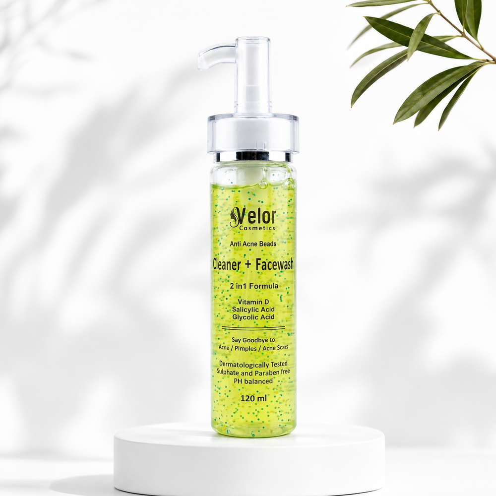 Velor Acne Clearing Cleanser Face Wash 2 in 1 Formula - Anti Acne Skincare - Product Image 1