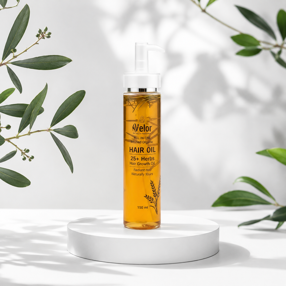 Velor Organic Hair Growth Oil - Natural Hair Strengthening Formula - Product Image 1