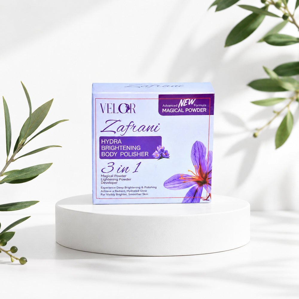Velor Zafrani Hydra Brightening Body Polisher 3 in 1 Kit - Spa Brightening Ritual - Product Image 1