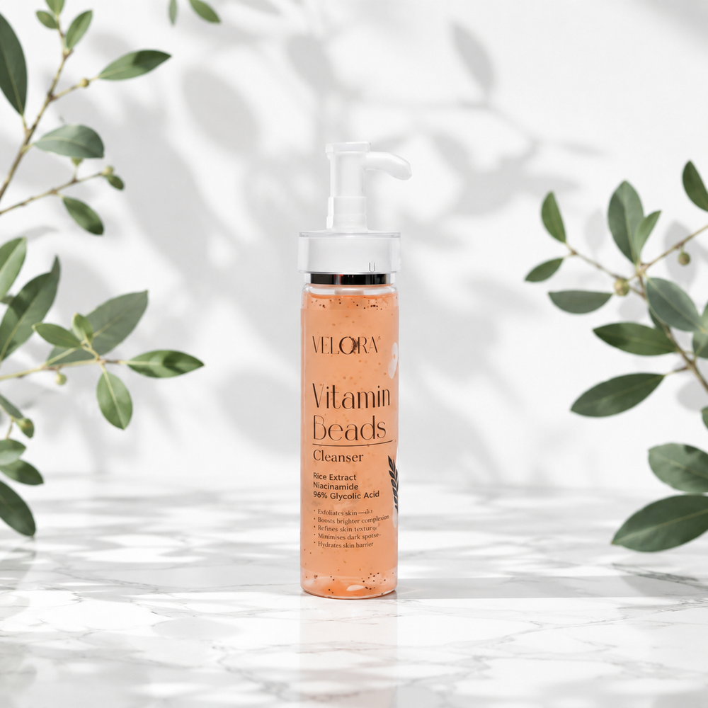 Velor Vitamin Beads Cleanser 150ml - Brightening Face Wash with Rice Extract Niacinamide Glycolic Acid - Product Image 4