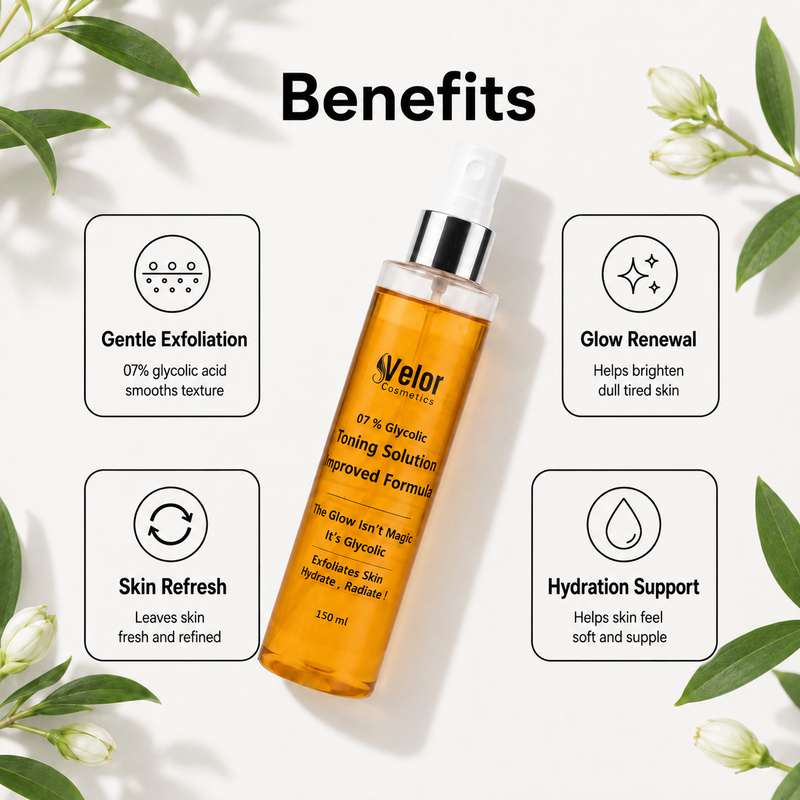 Velor Glycolic Acid 7% Toning Solution - Exfoliating Skin Toner - Product Image 2