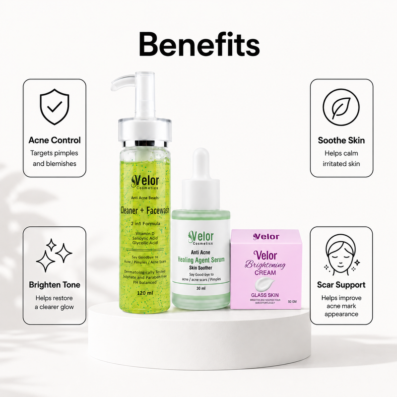 Velor Acne Solution Bundle - 3 Step Acne Clearing System - Product Image 2