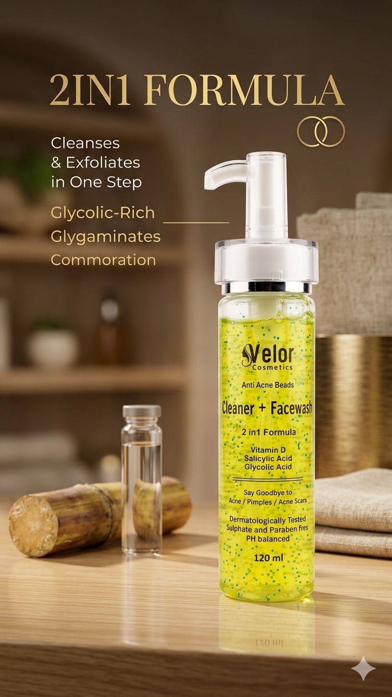 ACNE CLEARING CLEANSER+FACE WASH(2 IN 1 FORMULA)
