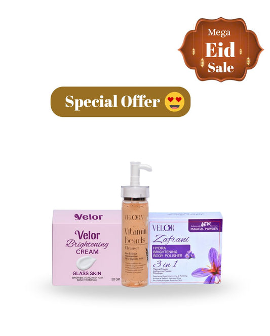 All-in-One Glow Bundle  | Glow Cream + Face Cleanser + Body Polisher