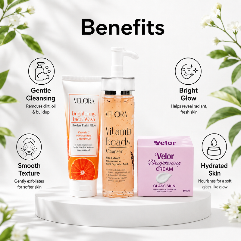 Velor Glow Bundle for Oily Skin - Brightening Exfoliating Hydrating Trio - Product Image 2